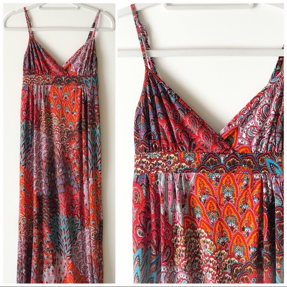Forever 21 Dresses & Skirts - Forever 21 Patterned Maxi Boho Gypsy Dress